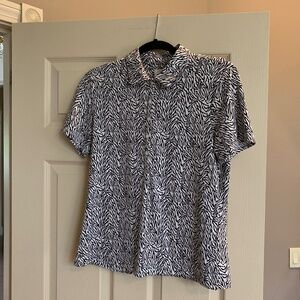 EP Pro Black/White Print Golf Top sz M